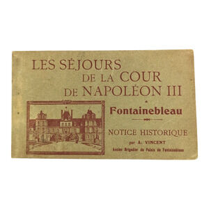 Antique Postcard Album Book Of 20 Château de Fontainebleau Paris France